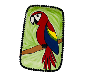 stgeorge Scarlet Macaw Plate