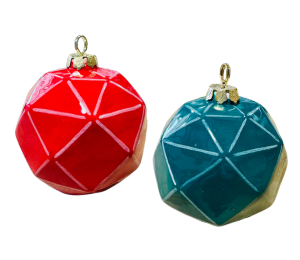 stgeorge Jewel Toned Faceted Ornament