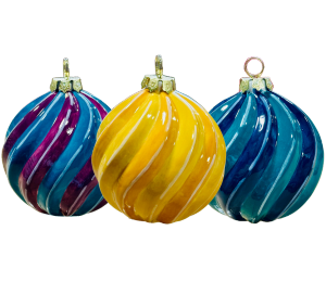 stgeorge Jewel Toned Spiral Ornament